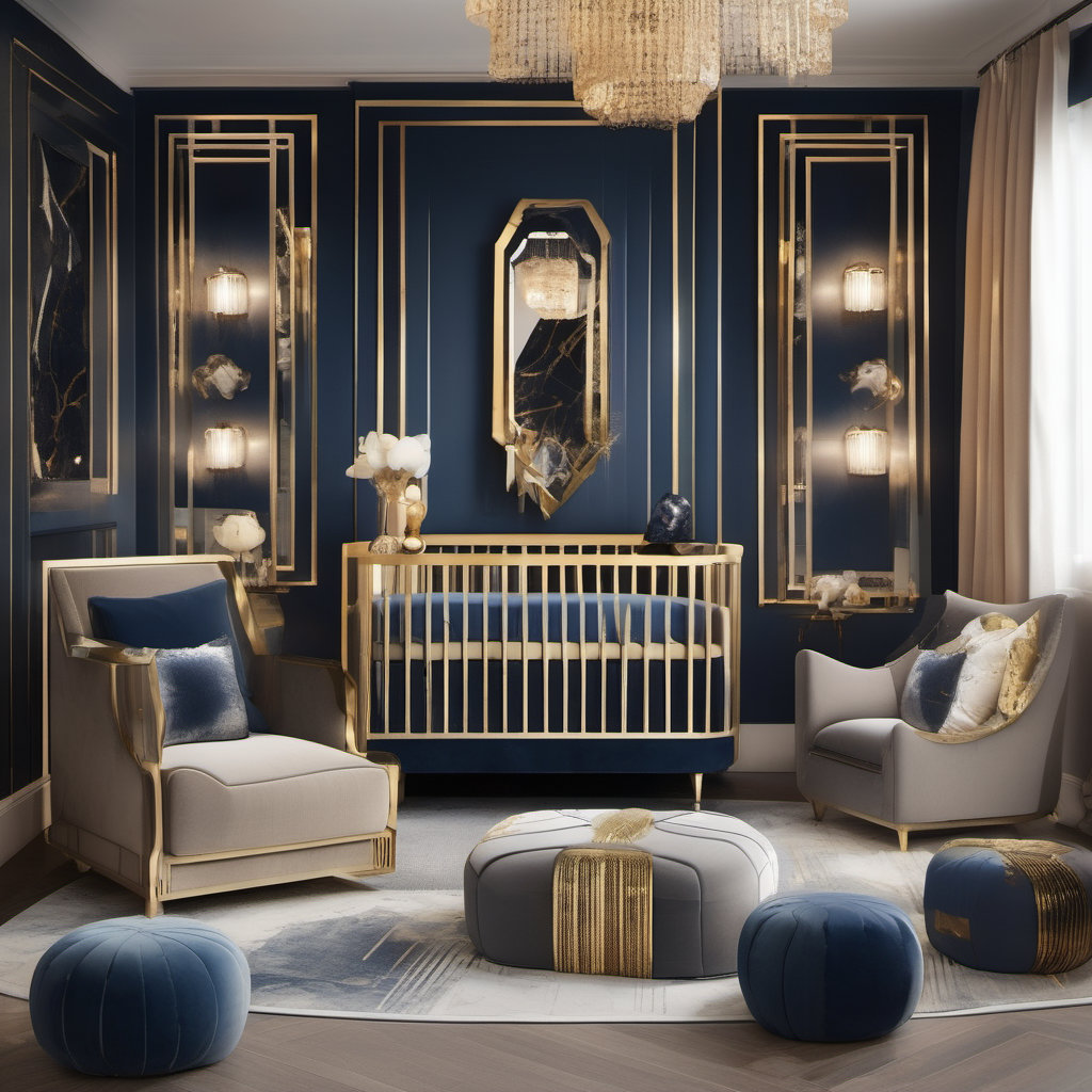 Elegant Art Deco Inspired Baby Bedroom