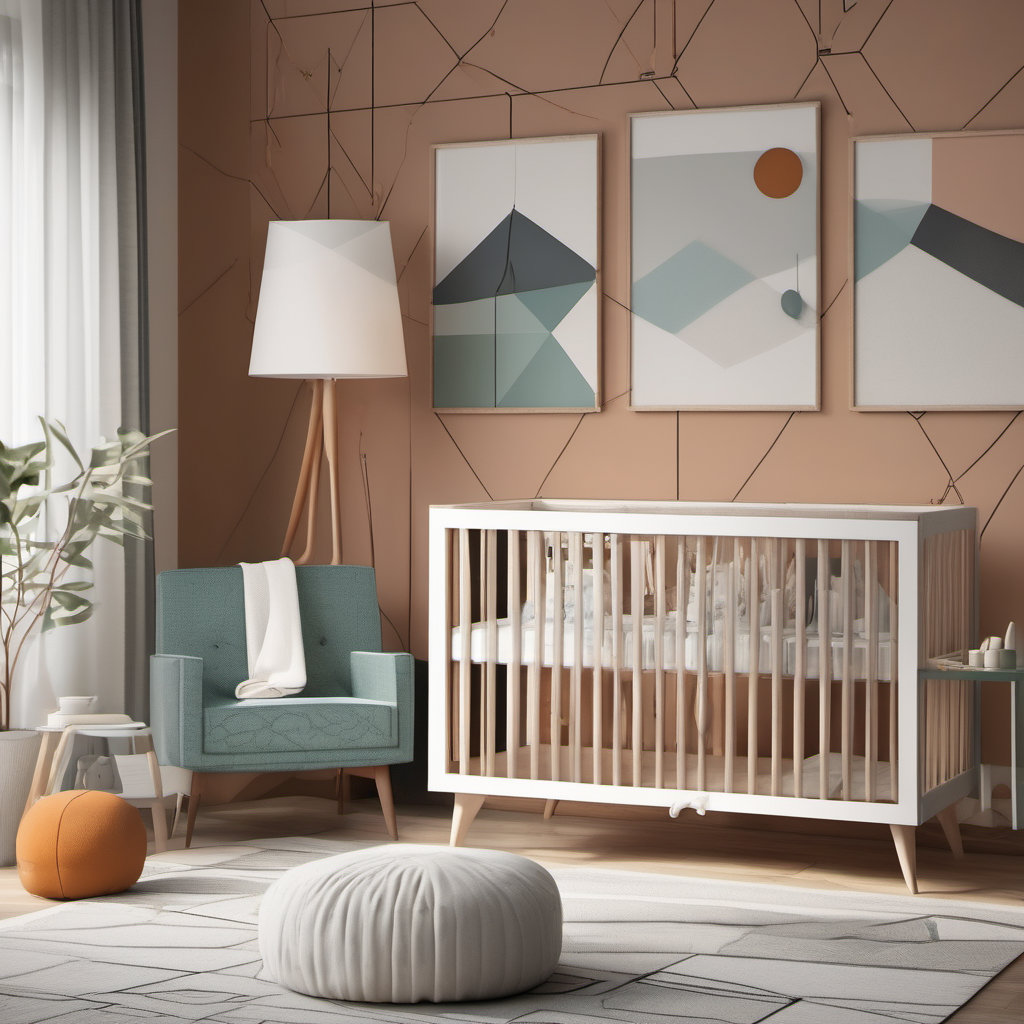 Charming Mid-Century Modern Baby Bedroom