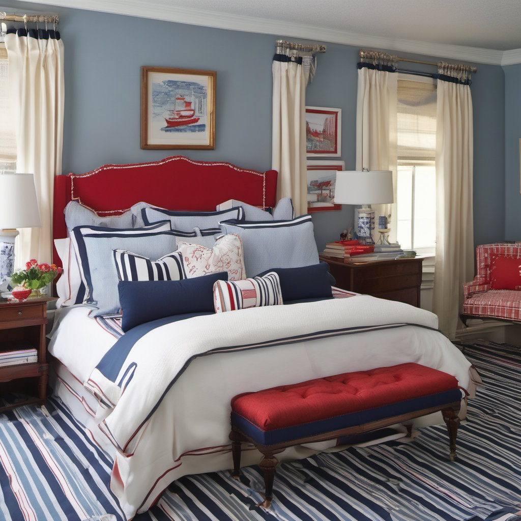 Cozy Preppy Style Bedroom