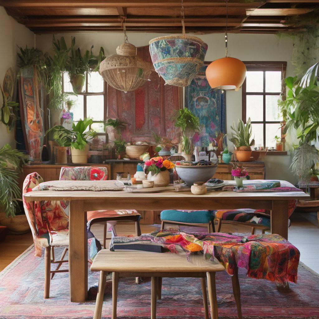 A Cozy Bohemian Dining Room