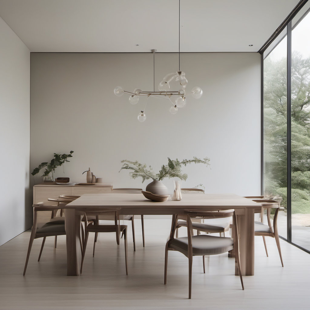 Chic Minimalist Dining Room
