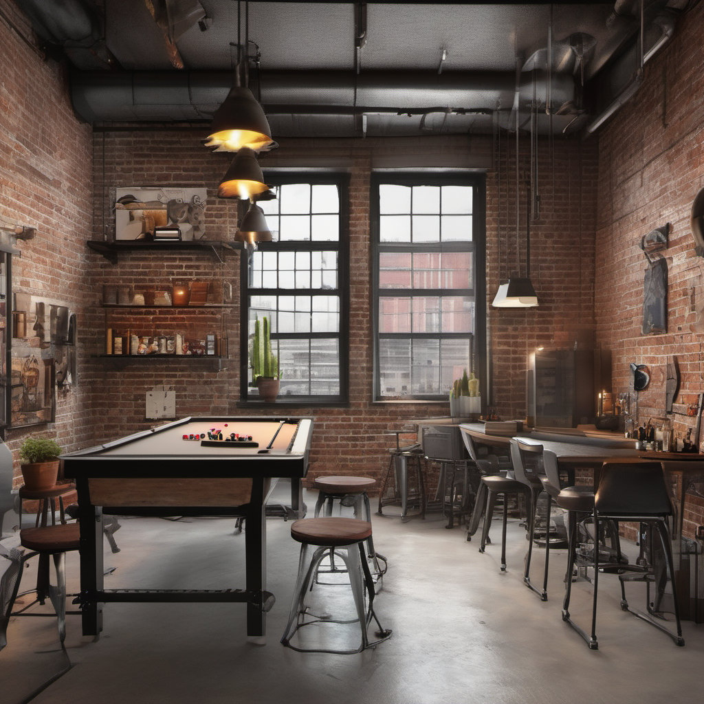 Chic Industrial Game Room