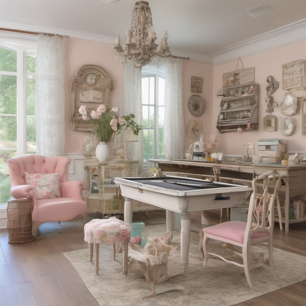 Enchanting Shabby Chic Game Room