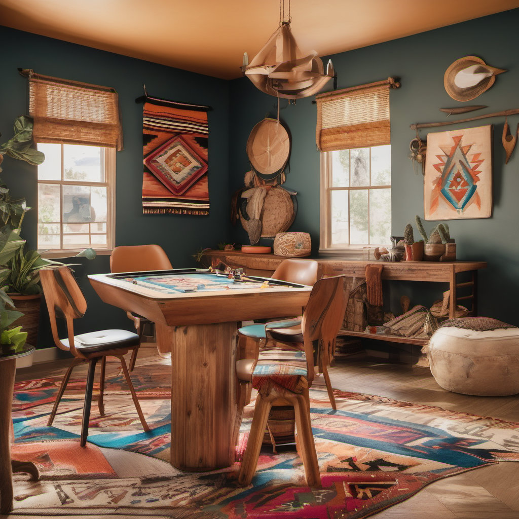 Charming Southwestern Game Room