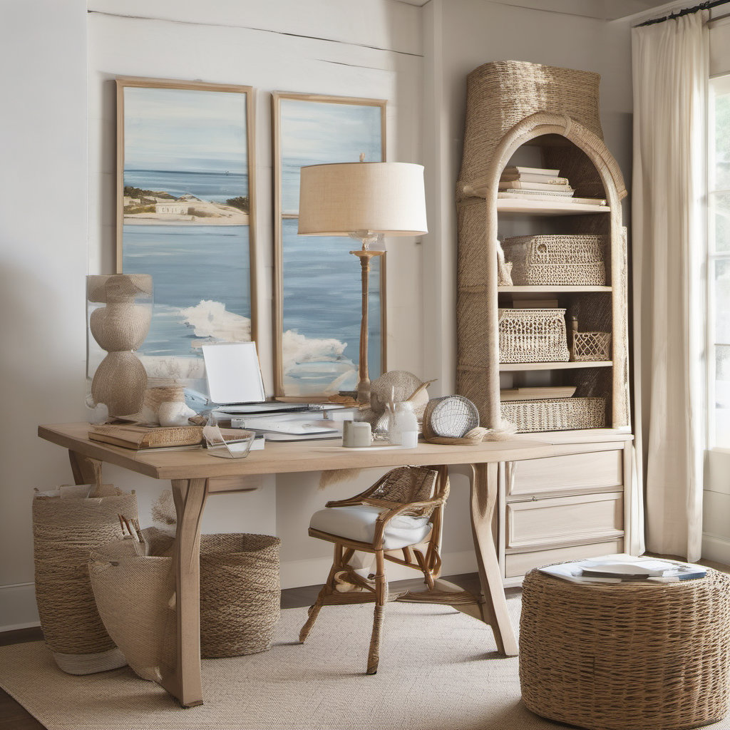 Coastal Style Home Office