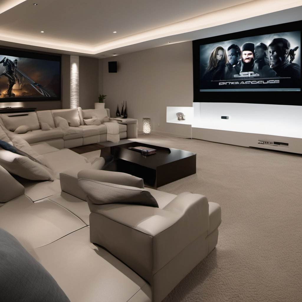 Contemporary Home Theater Decor