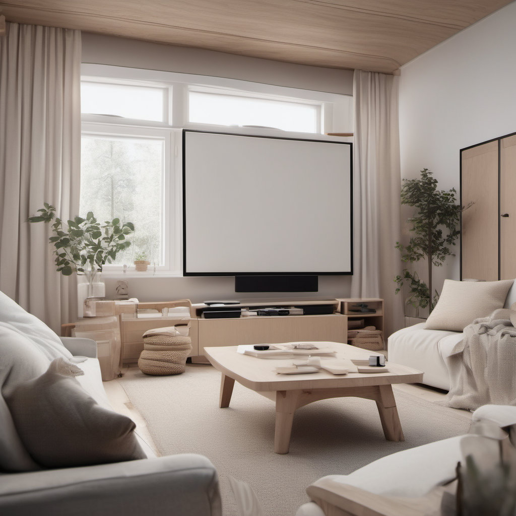 Scandinavian Style Home Theater