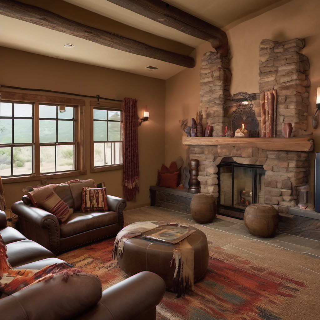 Southwestern Style Home Theater