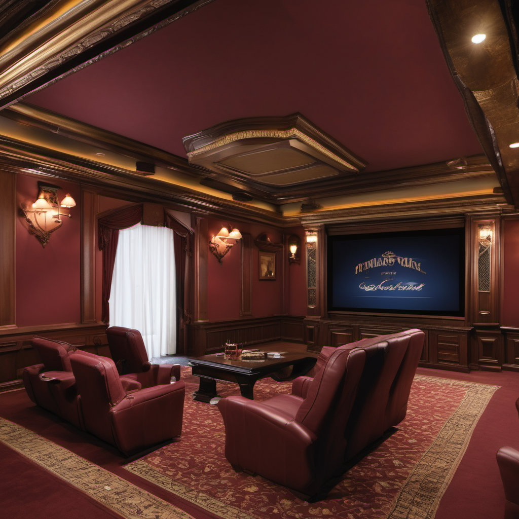 Cozy Traditional Home Theater