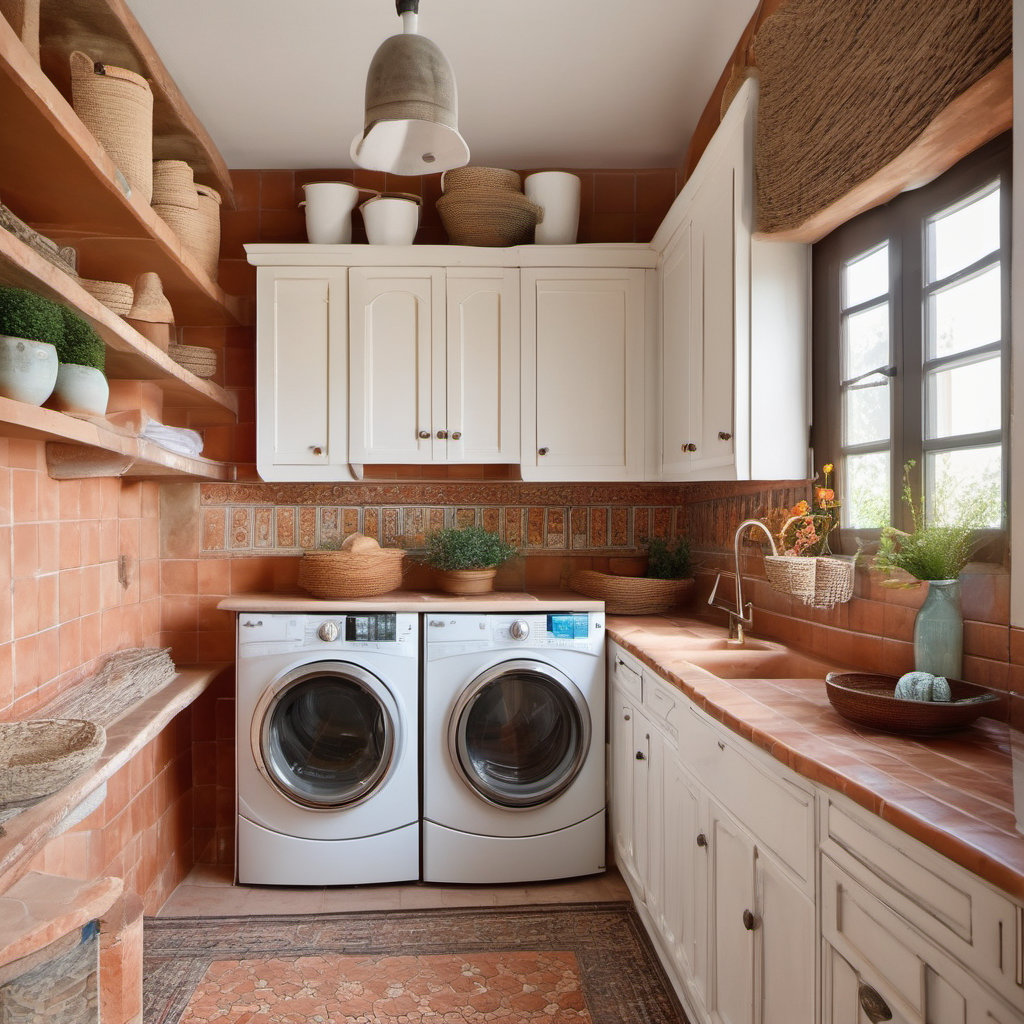 Mediterranean Style Laundry Room