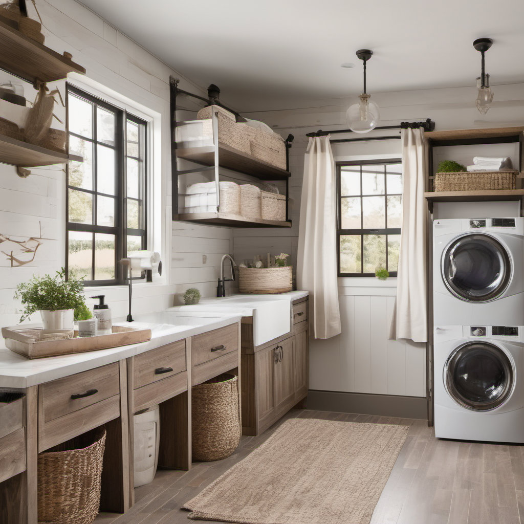 Transform Your Laundry with Modern Farmhouse Style