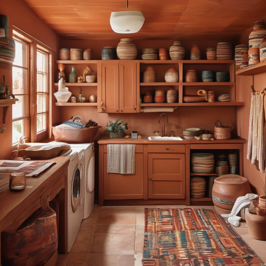 Southwestern Style Laundry Room