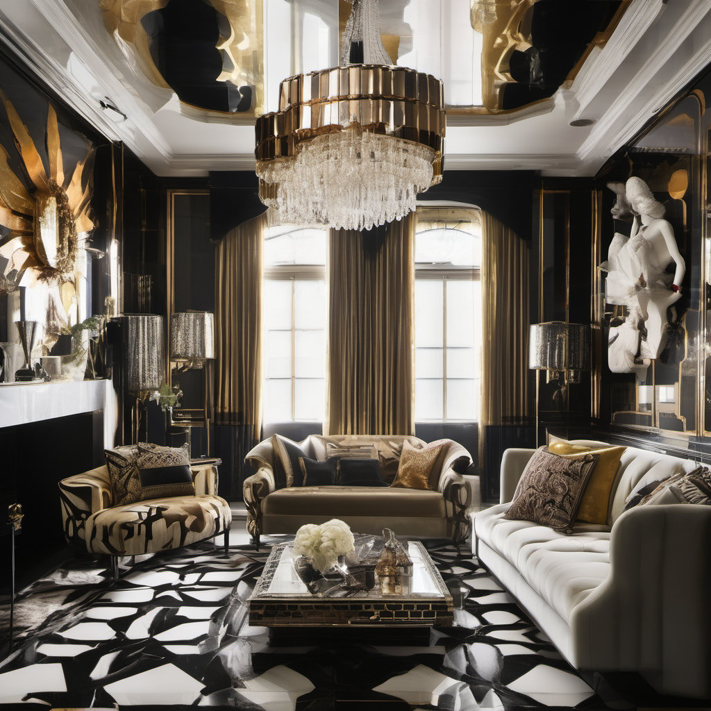 Elegant Art Deco Living Room