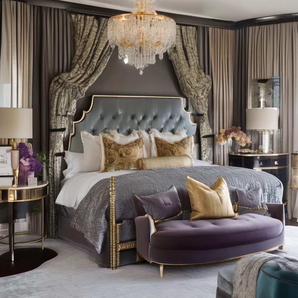 Hollywood Regency Style Bedroom