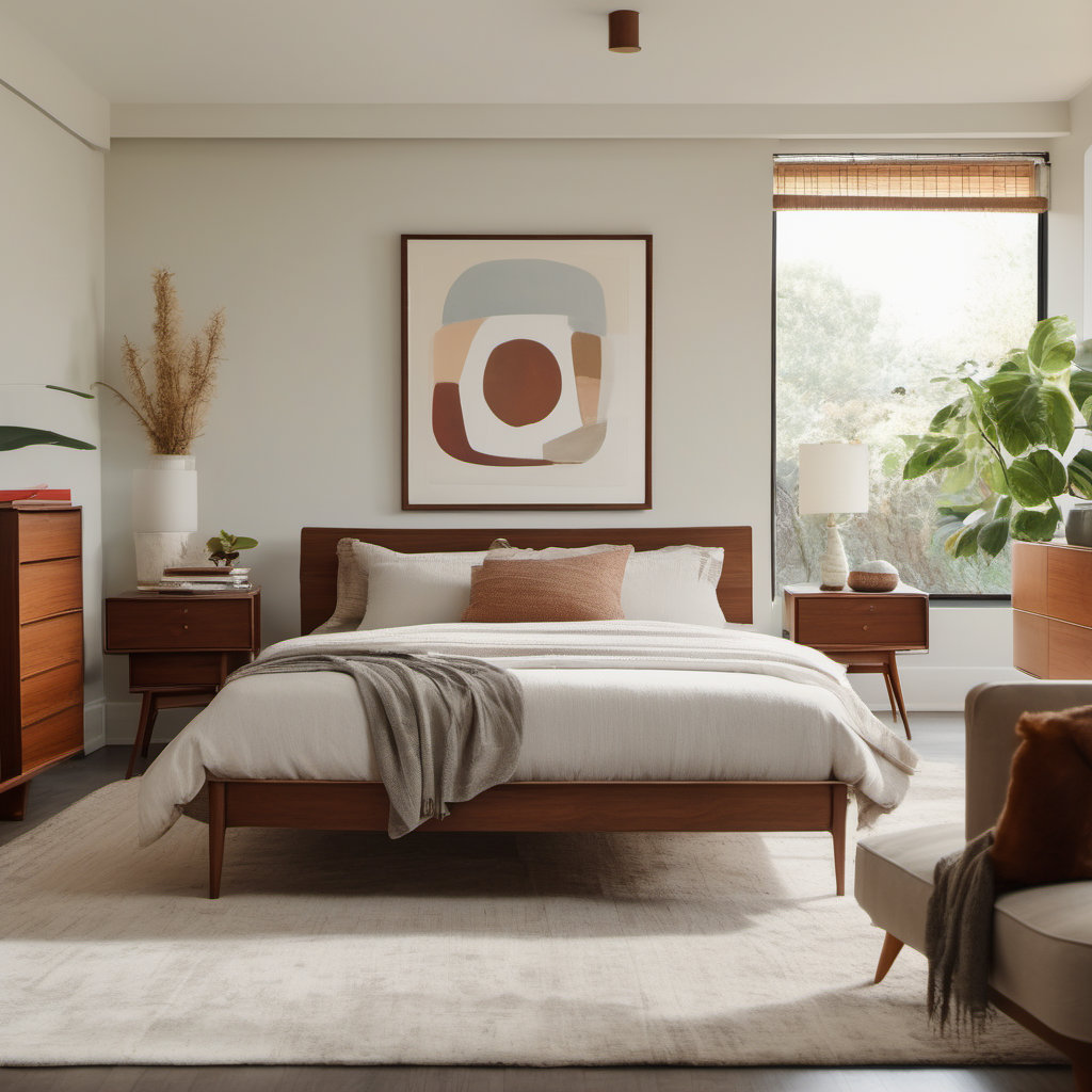 Stylish Mid-Century Bedroom Design