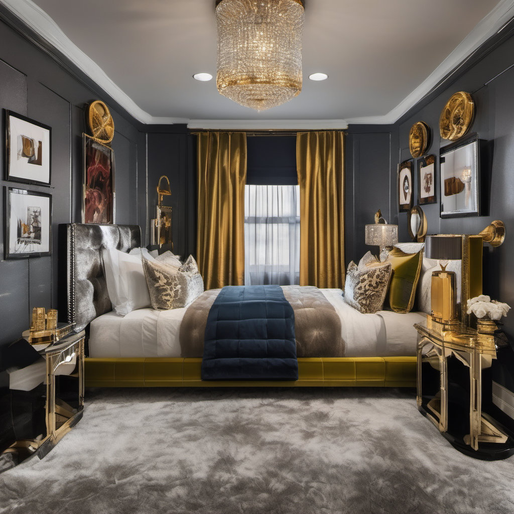 Hollywood Regency Inspired Dorm Room Design
