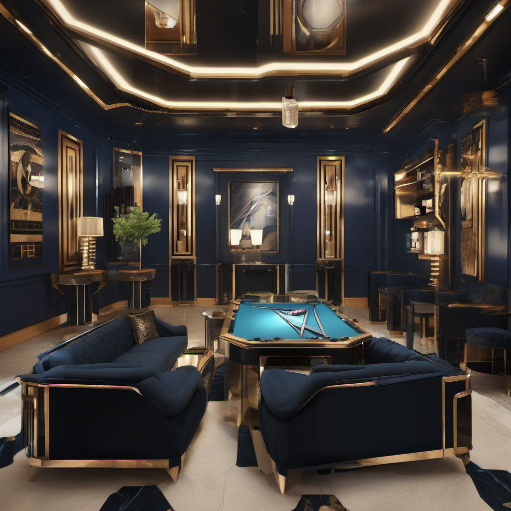 Art Deco Gaming Room Inspiration