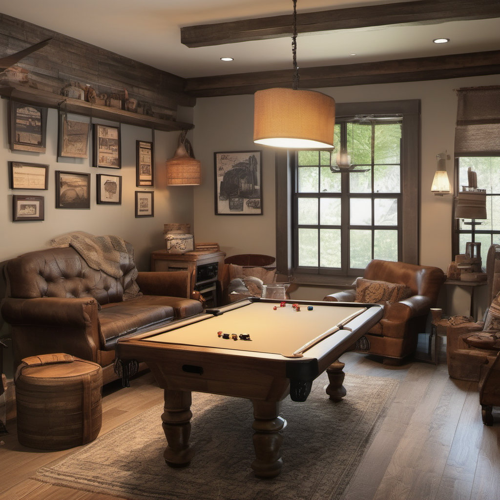 Exploring a Cozy Farmhouse Game Room