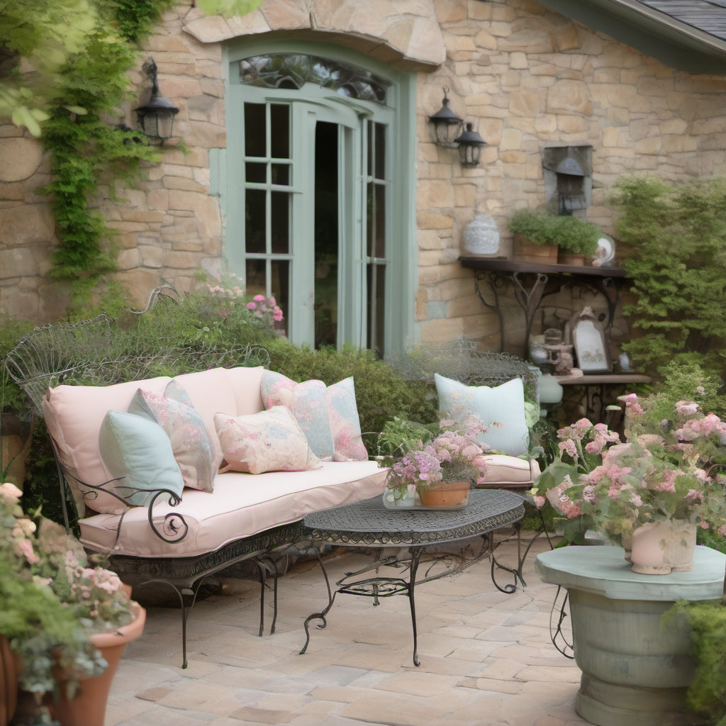 Charming French Country Patio Deck