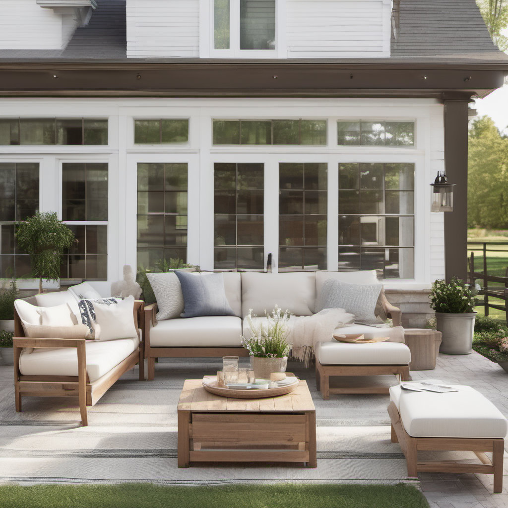 Chic Farmhouse Patio Deck