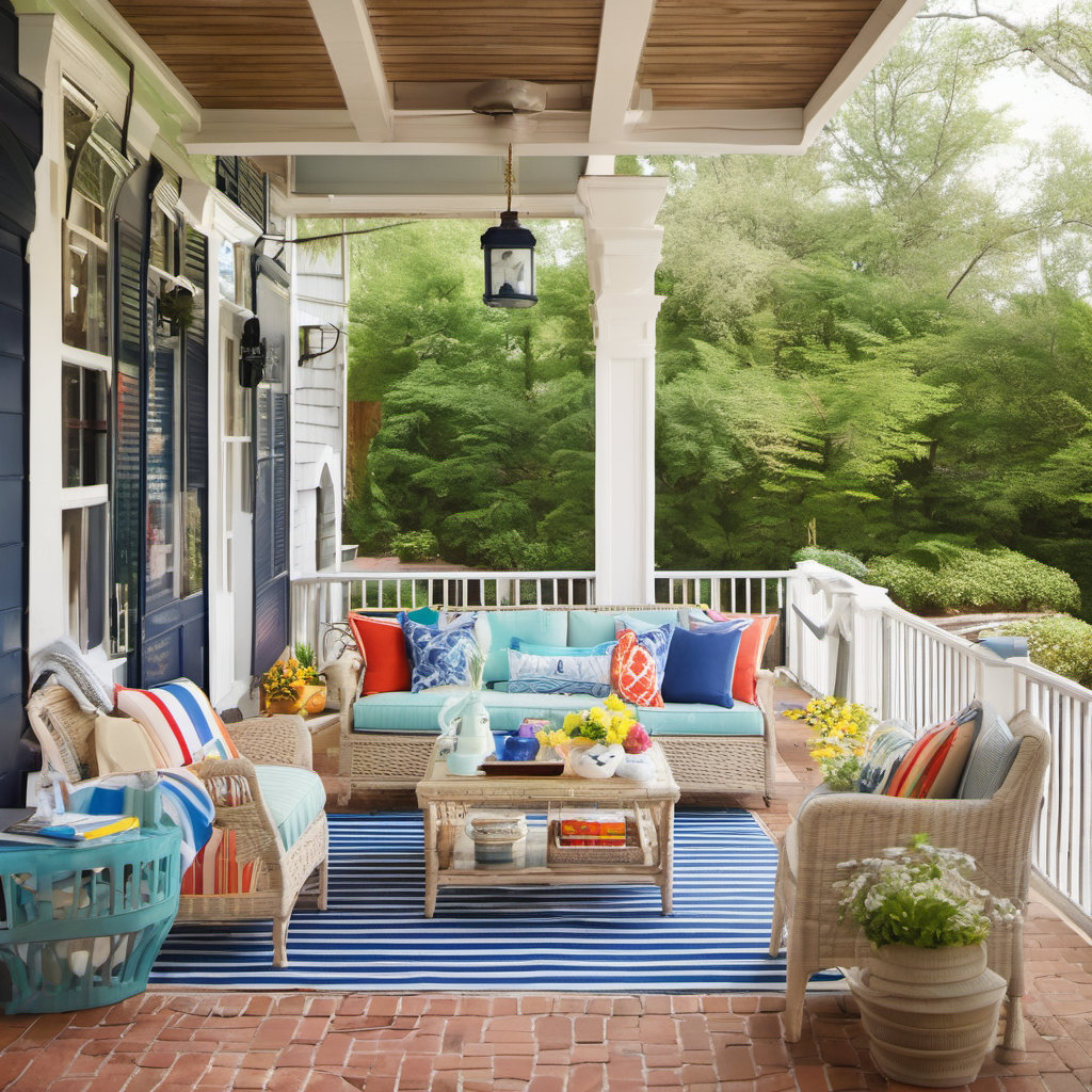 Stylish Preppy Outdoor Patio Deck