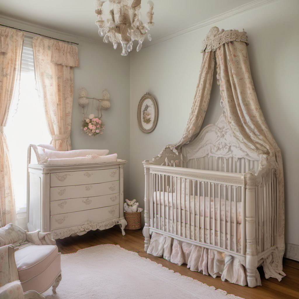 Charming French Country Style Baby Bedroom