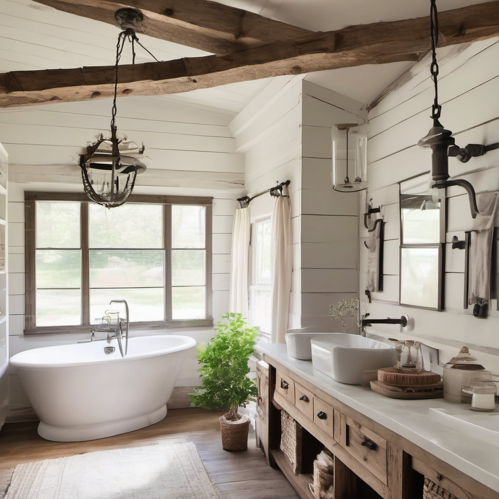 Cozy Farmhouse Bathroom Inspiration