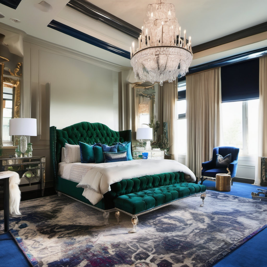 Elegant Hollywood Regency Bedroom