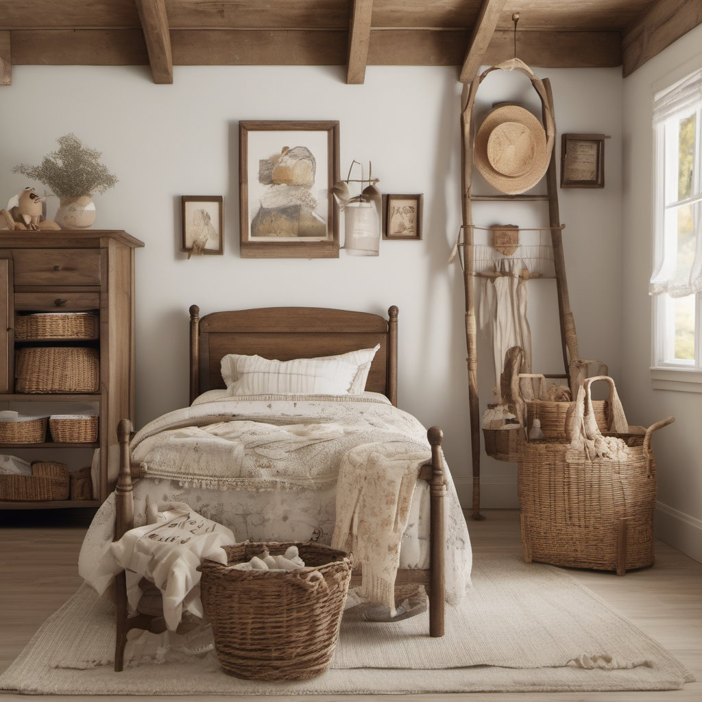 Cozy Farmhouse Style Child Bedroom
