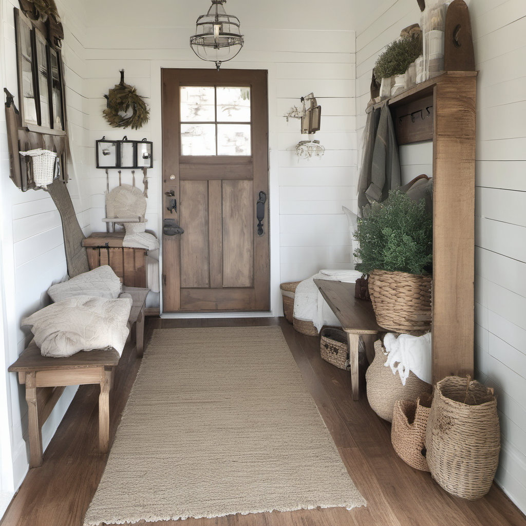 Charming Farmhouse Entryway Ideas