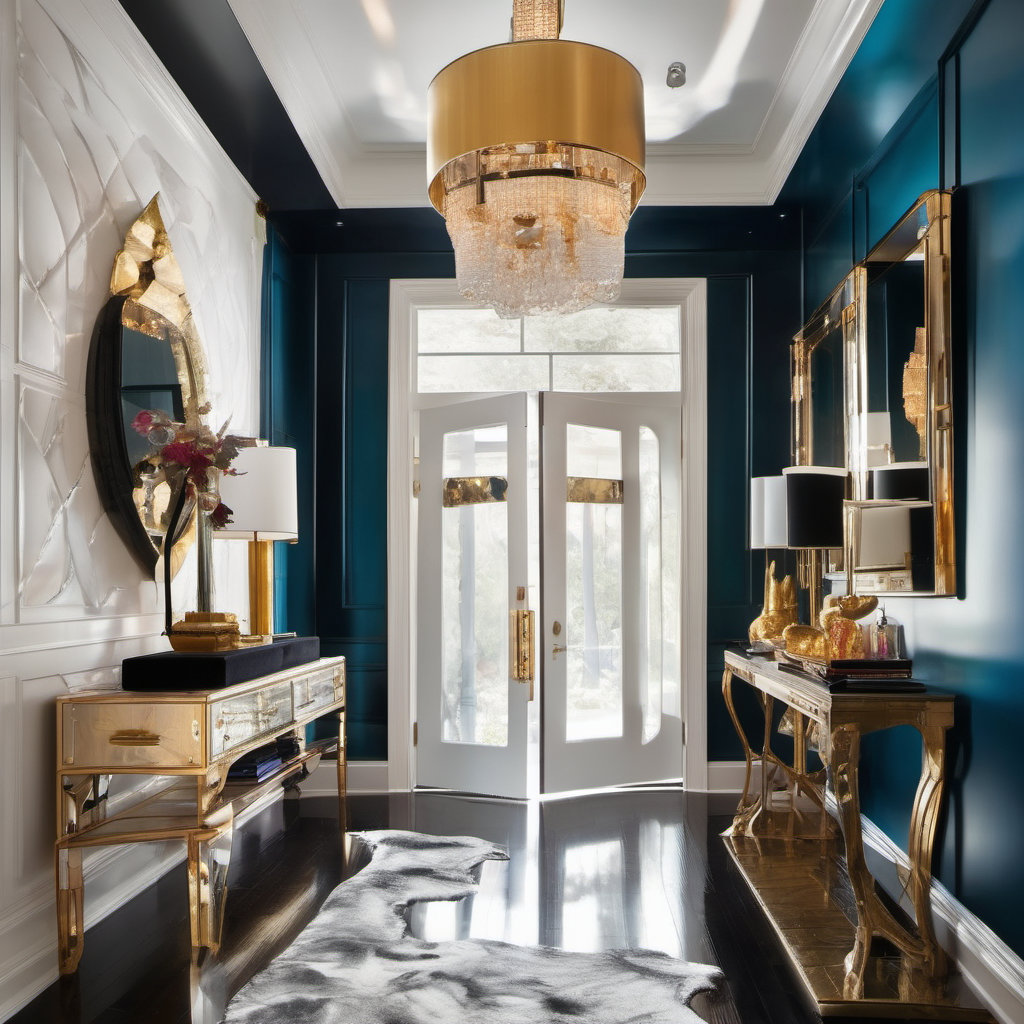 Welcome to Your Glamorous Hollywood Regency Entryway