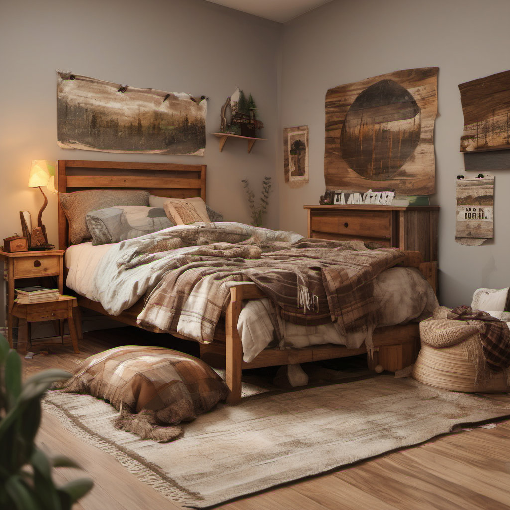 Rustic Style Retreat: Your Dream Dorm Room