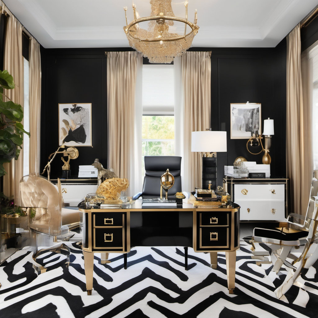 Transform Your Work Space with Hollywood Regency Style