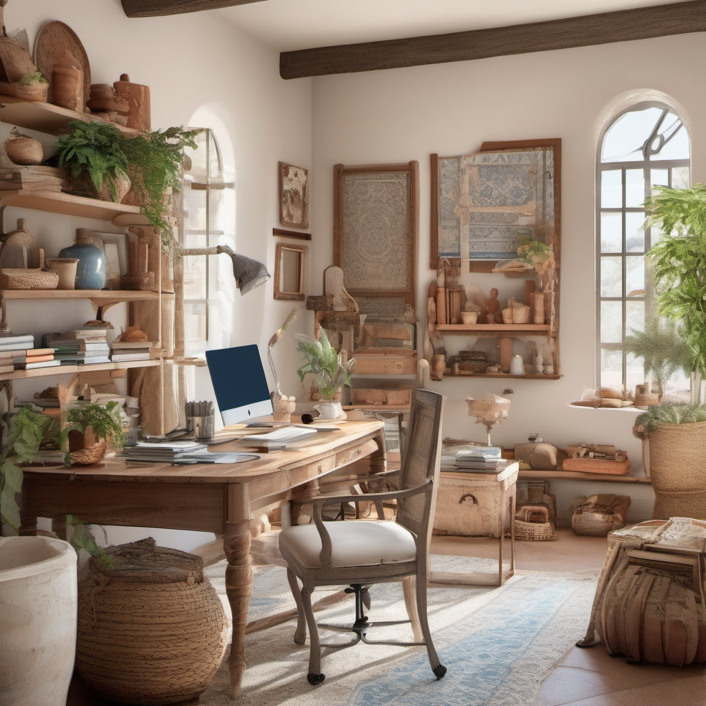 Mediterranean Style Home Office