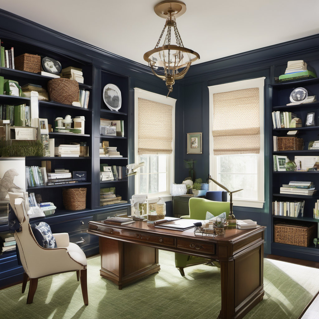 Chic Preppy Home Office