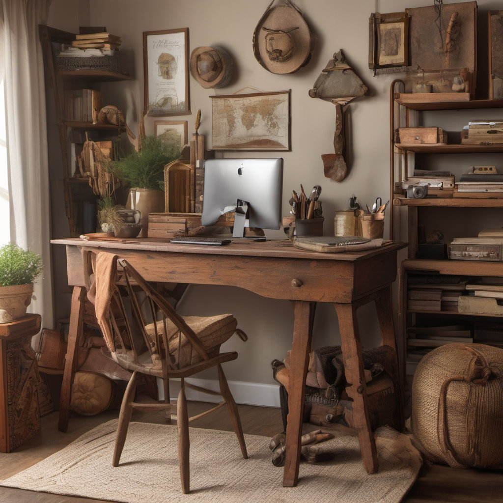 Transform Your Workspace with Rustic Charm
