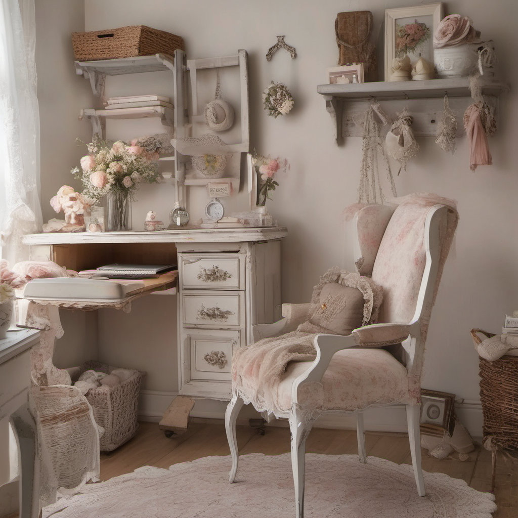 Cozy Shabby Chic Home Office