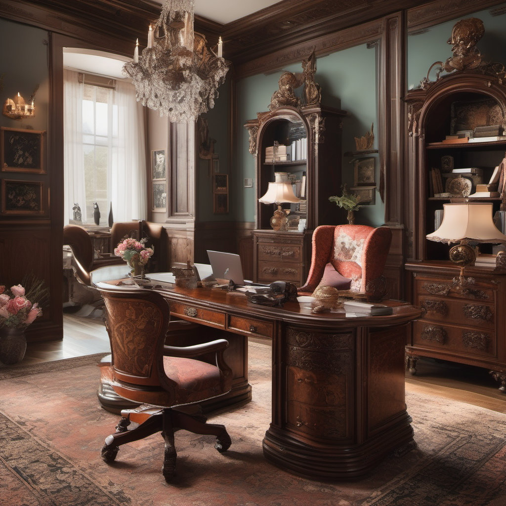 Victorian Style Home Office Inspiration