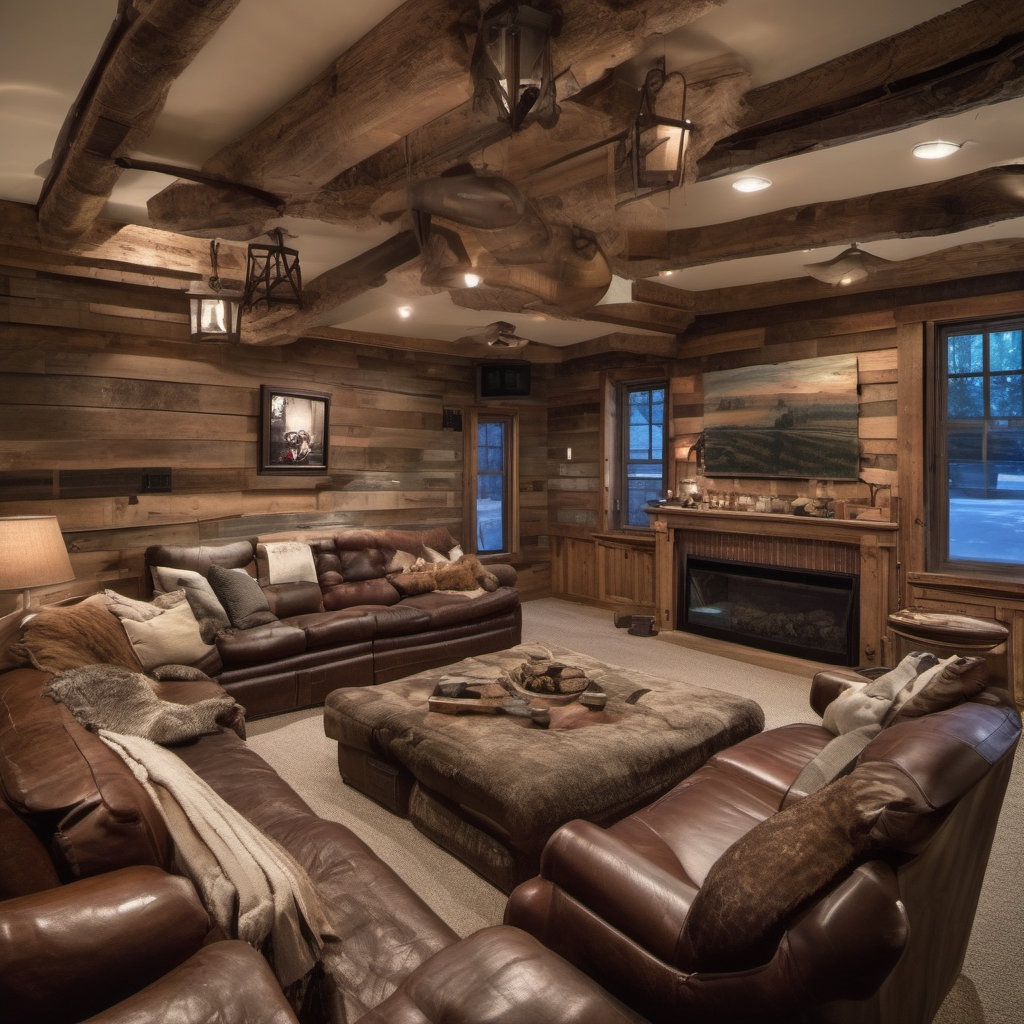 Cozy Farmhouse Home Theater Ideas