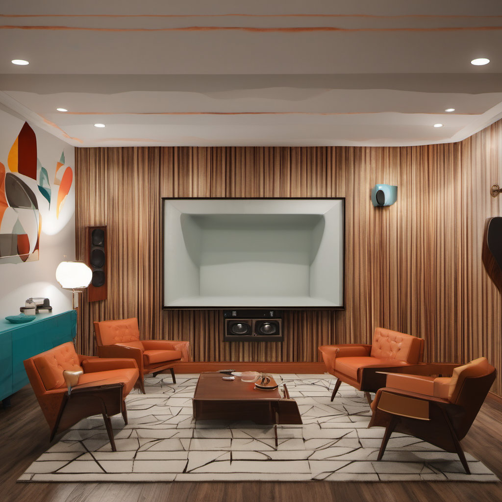 Mid-Century Modern Home Theater