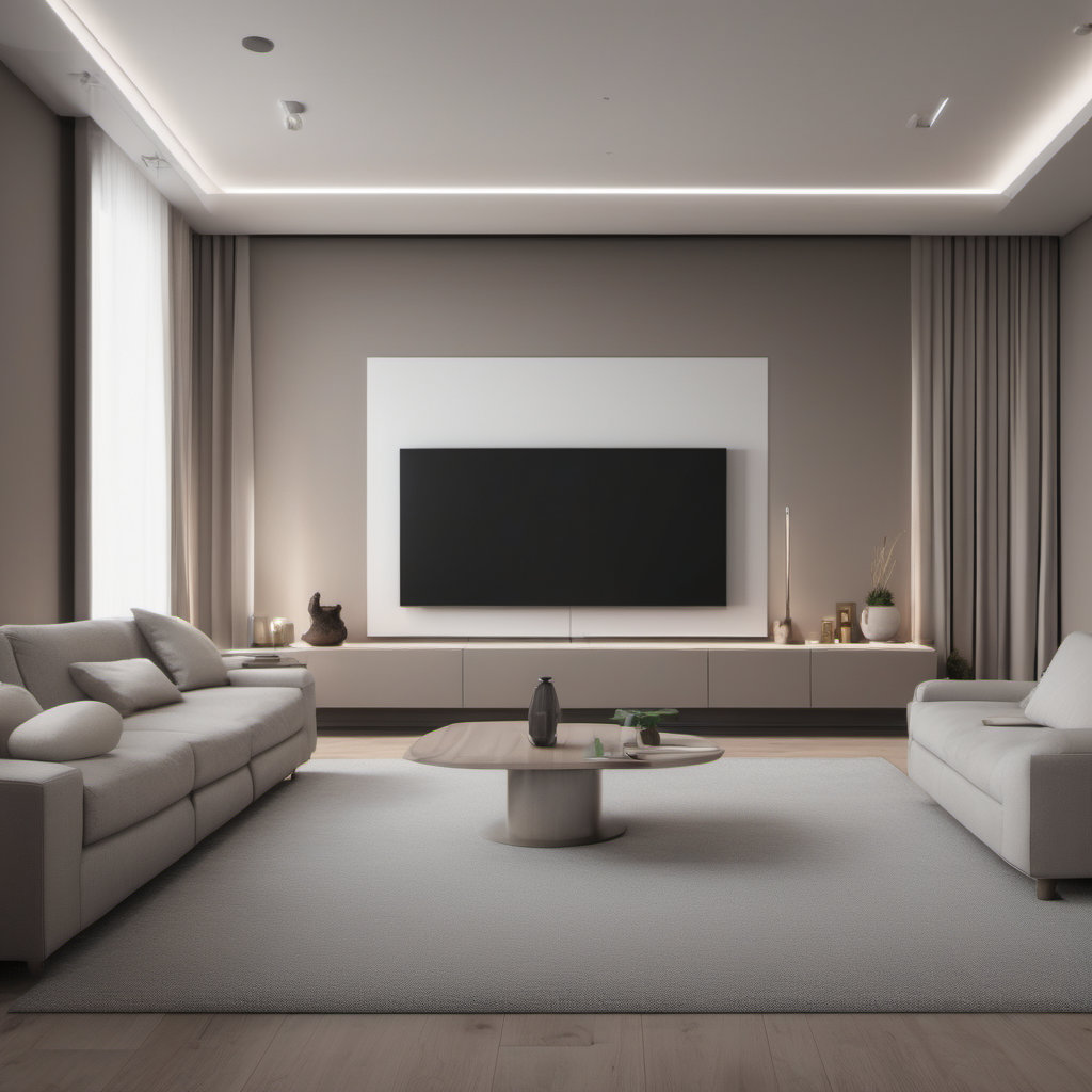 Sleek Minimalist Home Theater