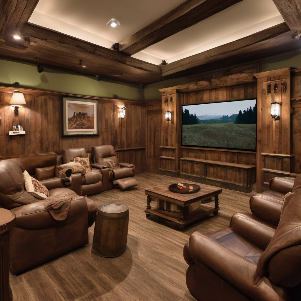 Transform Your Space into a Rustic Home Theater