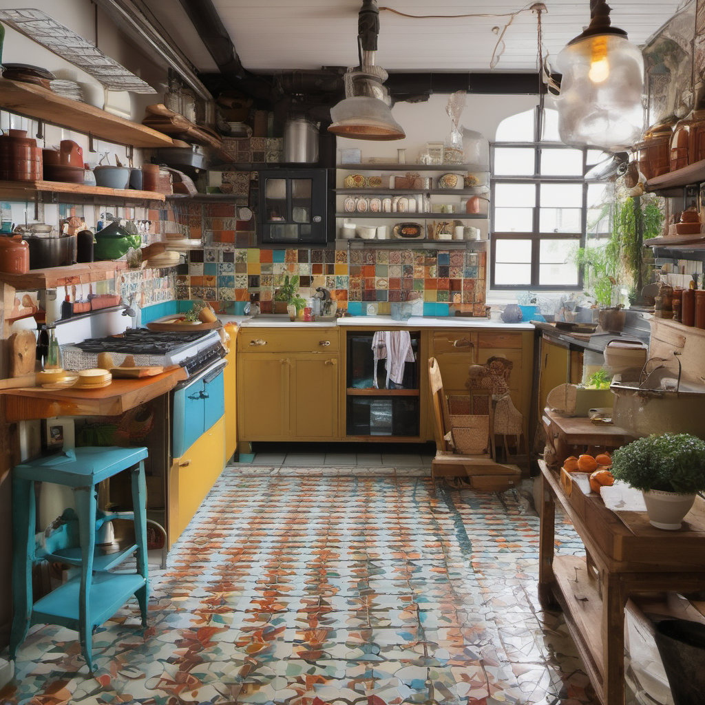 Vibrant Eclectic Kitchen Decor