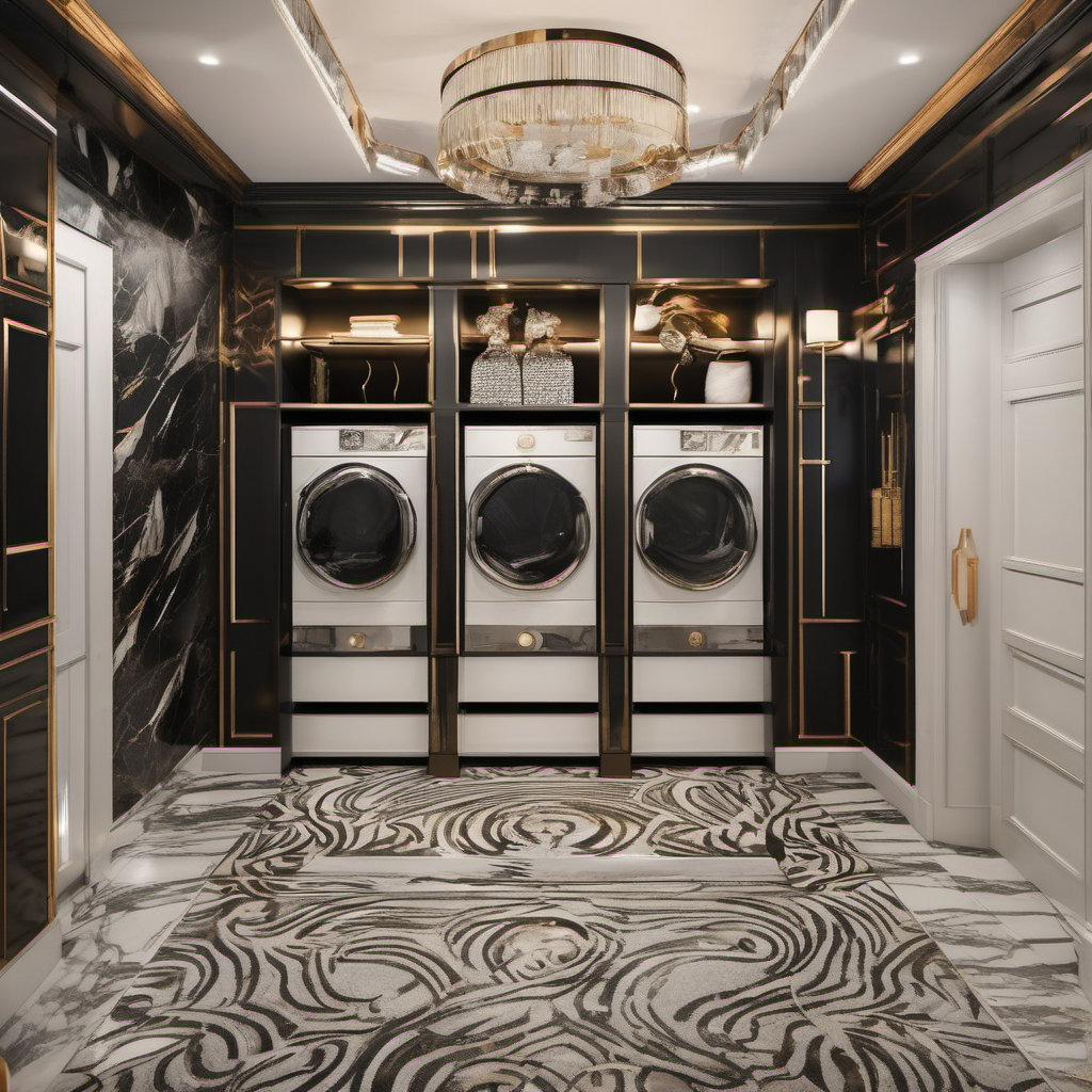 Elegant Art Deco Laundry Room Ideas