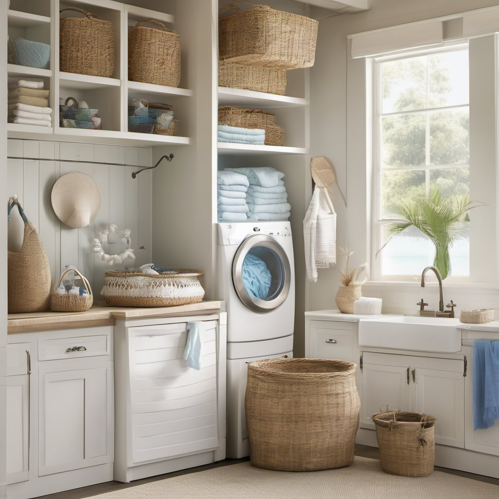 Coastal Style Laundry Room