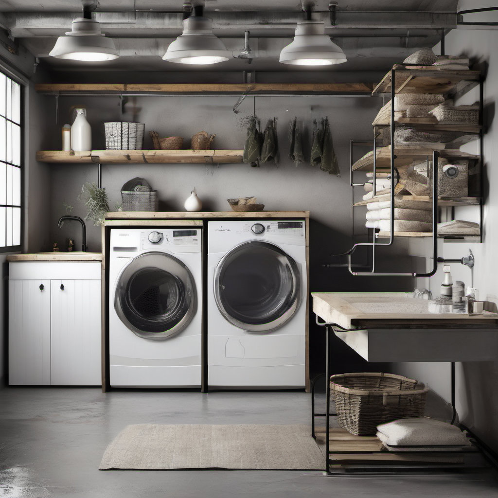Transform Your Laundry Room with Industrial Style