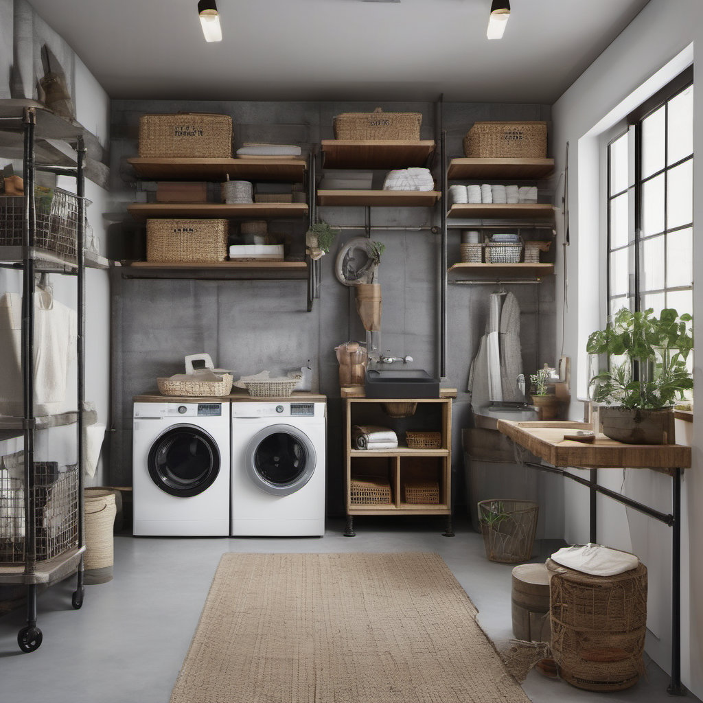 Explore Your Industrial-Style Laundry Room