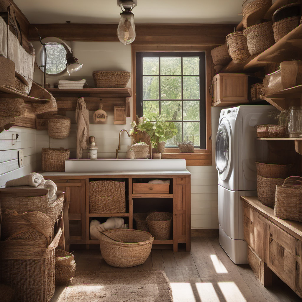 Cozy Rustic Laundry Room
