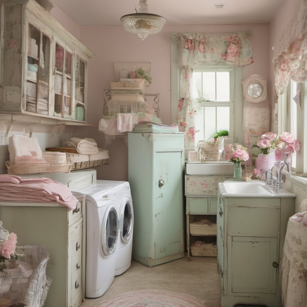 Transform Your Laundry Room with Shabby Chic Style