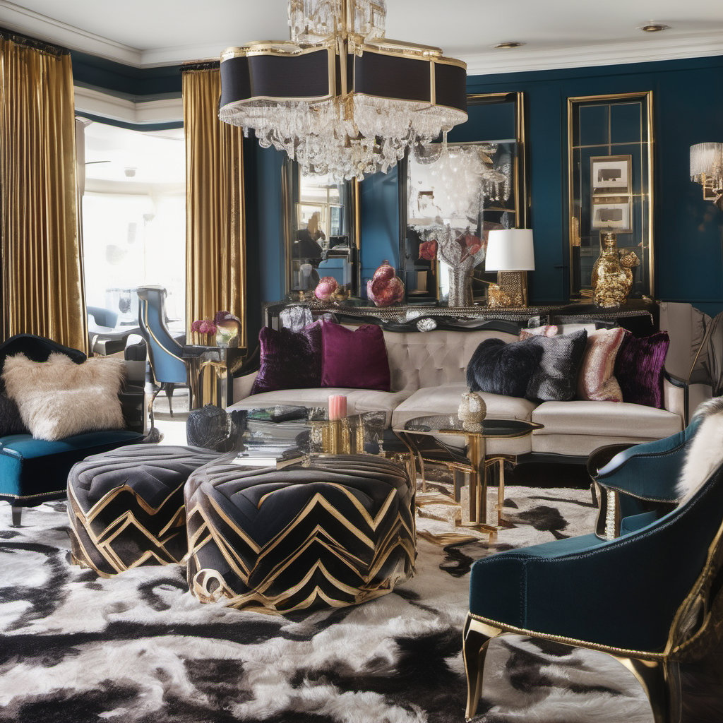 Transform Your Space: Hollywood Regency Living Room